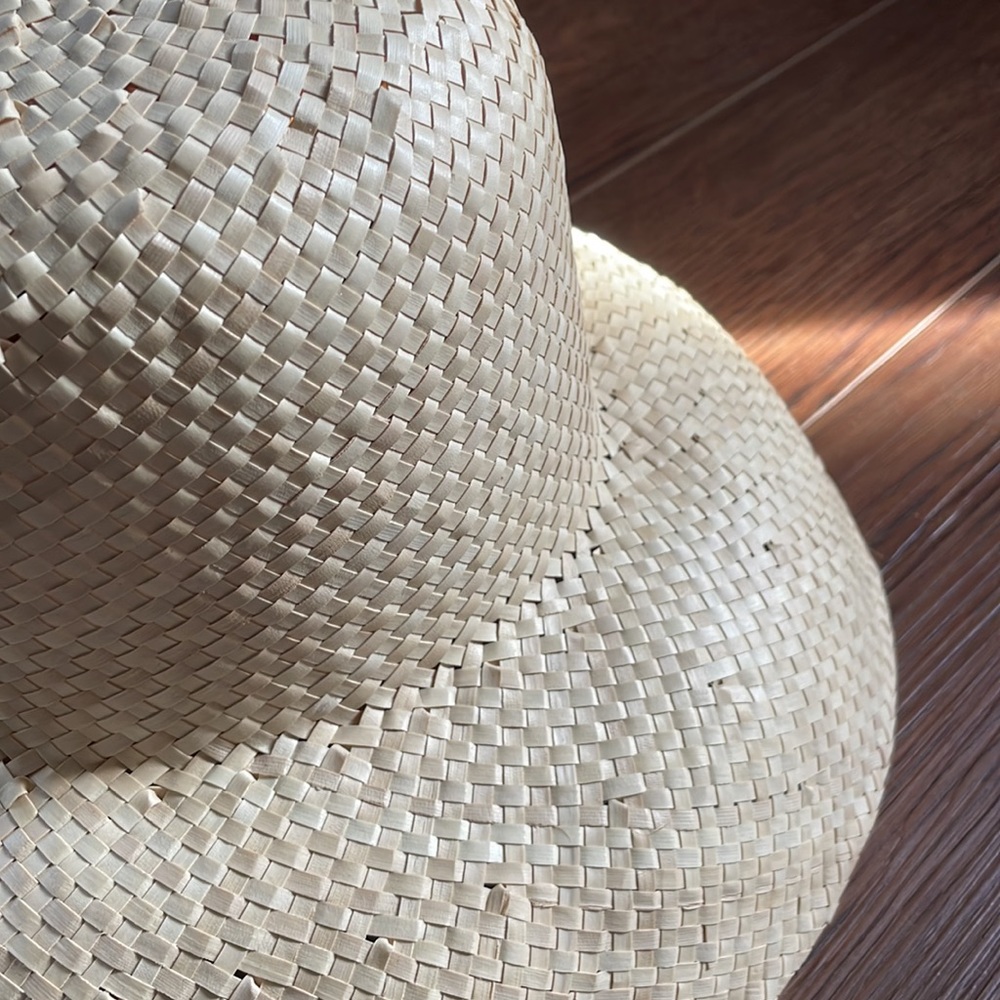 Neutral Straw Sun Hat - Women's Beach Hat - Picture 5 of 7